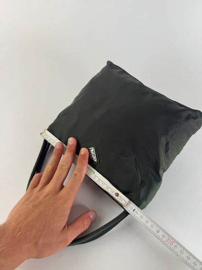 Sac Prada vintage en polyester vert