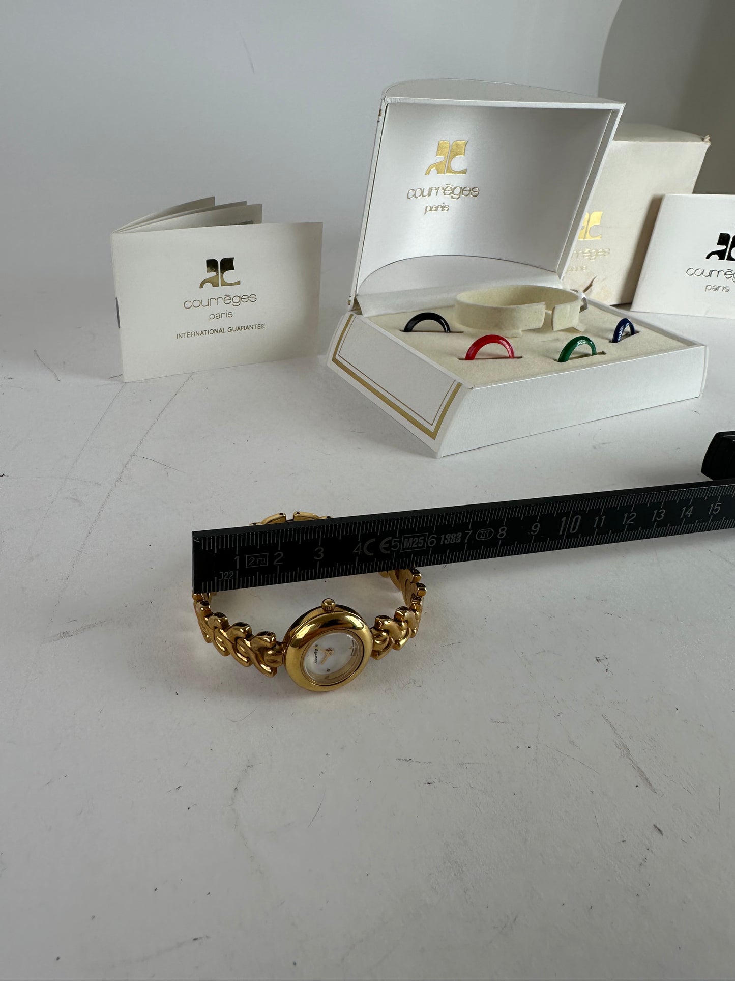 Vintage Courreges Golden Watch Set