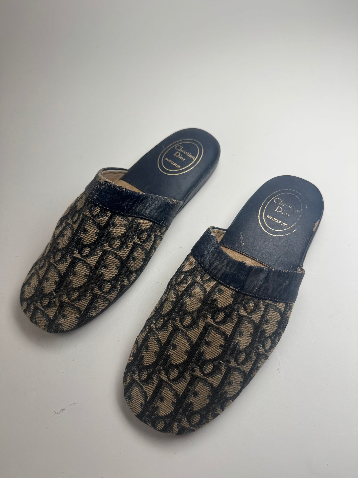 Vintage Dior Monogram Slides