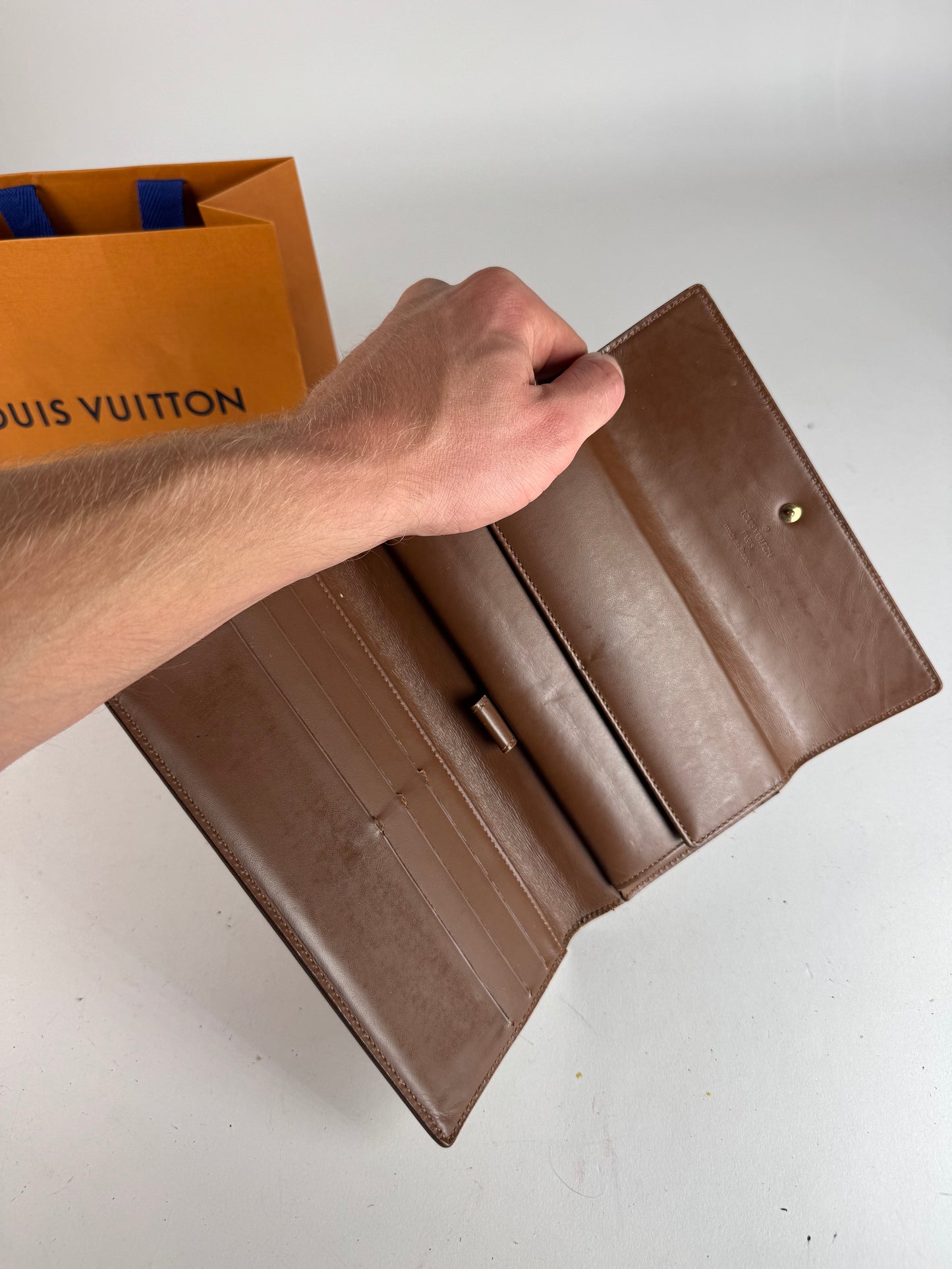 Vintage Louis Vuitton Vernis Leather Wallet Brown