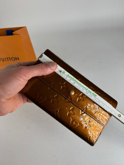 Vintage Louis Vuitton Vernis Leather Wallet Brown