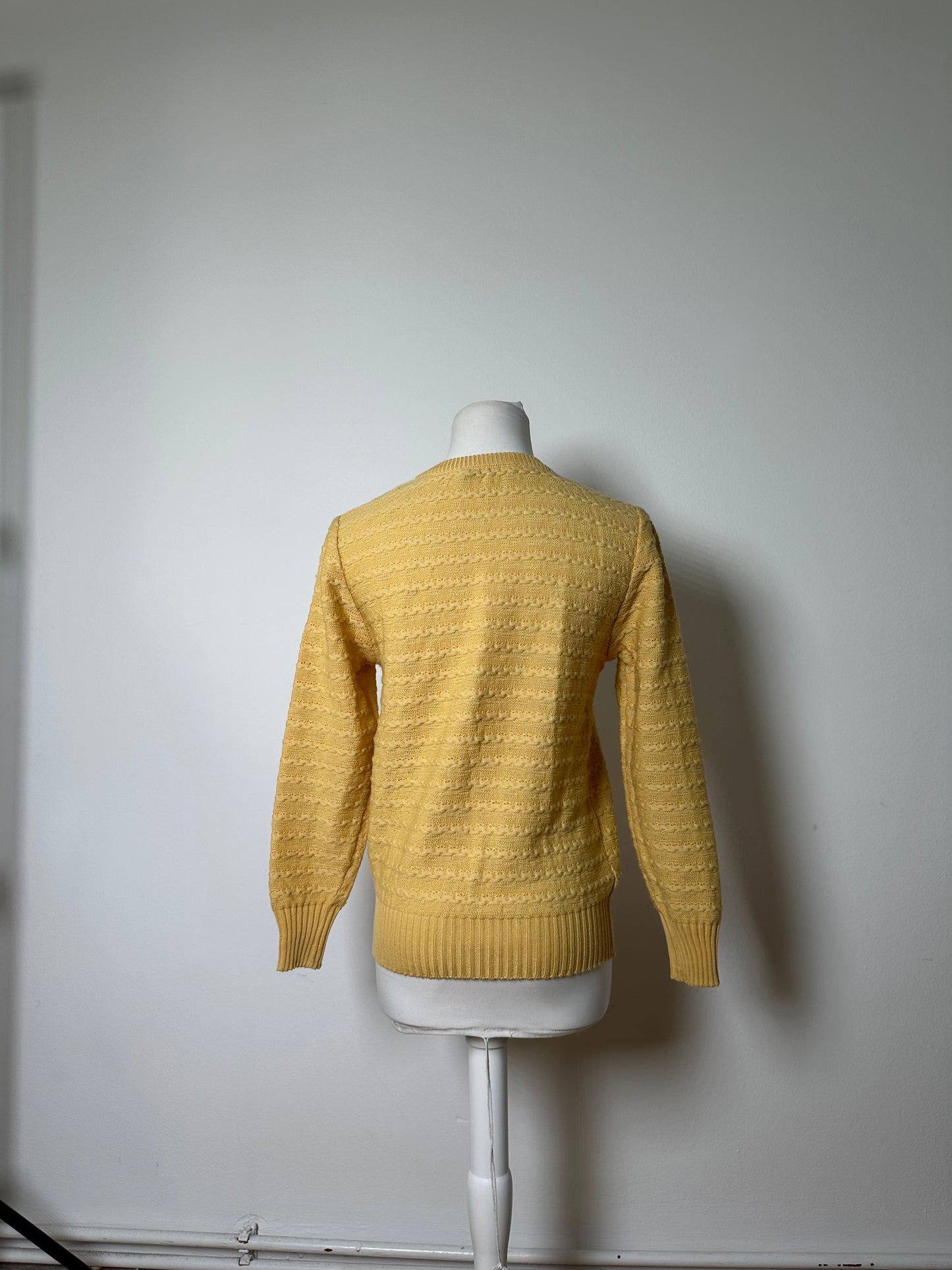 Vintage Dior Knit Sweater Light Yellow M