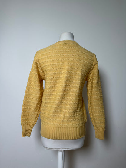 Vintage Dior Knit Sweater Light Yellow M