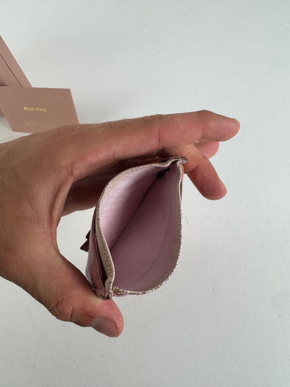 Vintage Miu Miu Leather Card Holder Pink