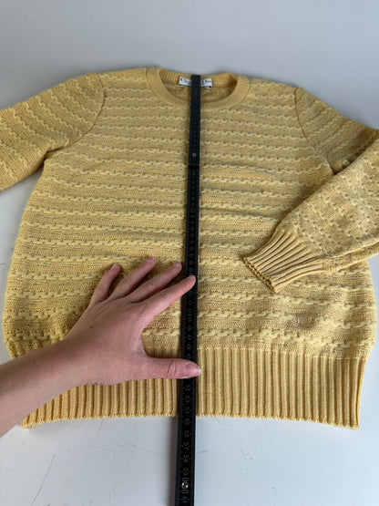 Vintage Dior Knit Sweater Light Yellow M