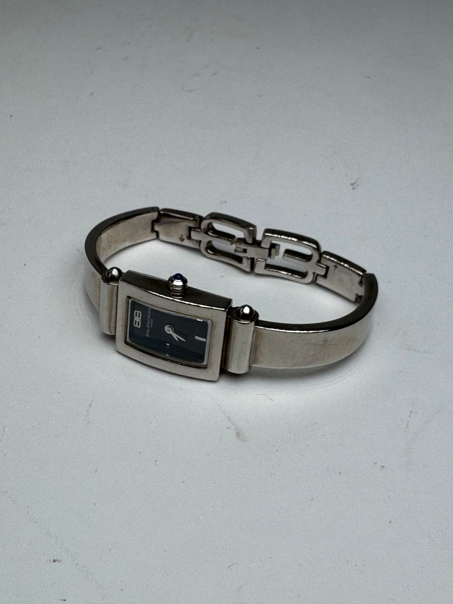 Vintage Balenciaga Steel Quartz Watch Silver