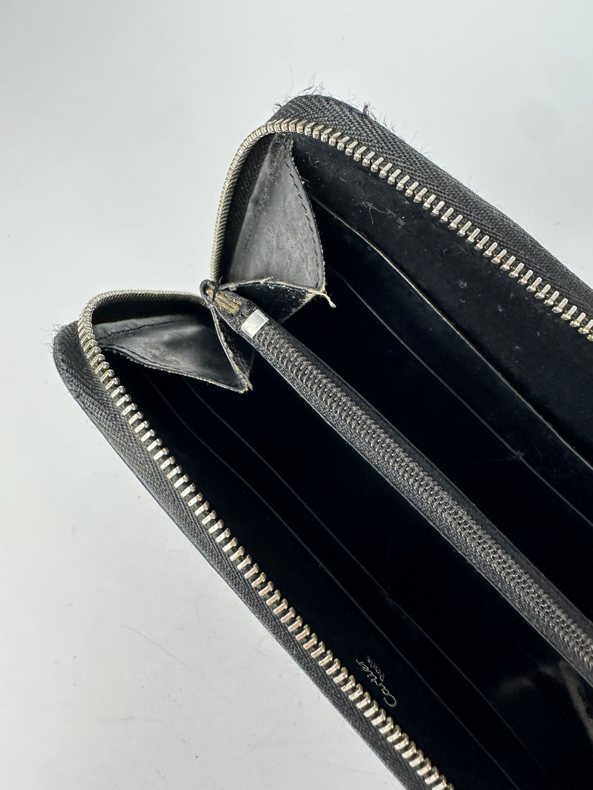 Vintage Cartier Panthere Zip Around Wallet Late 2000s Black Silver