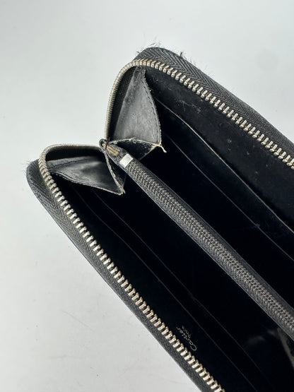Vintage Cartier Panthere Zip Around Wallet Late 2000s Black Silver