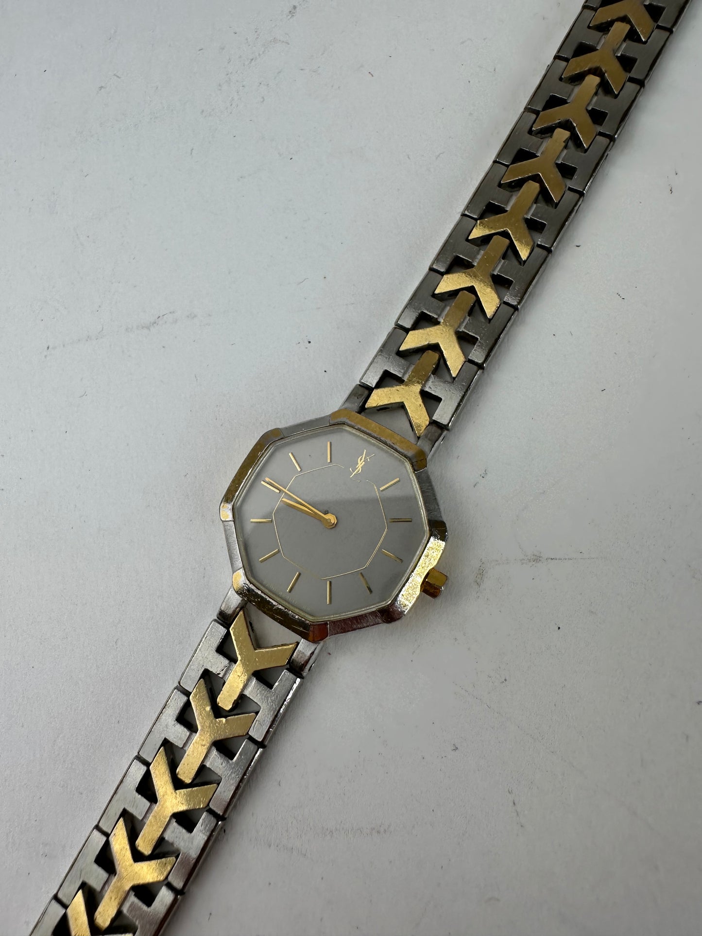 Vintage Yves Saint Laurent Gold Plated Quartz Watch