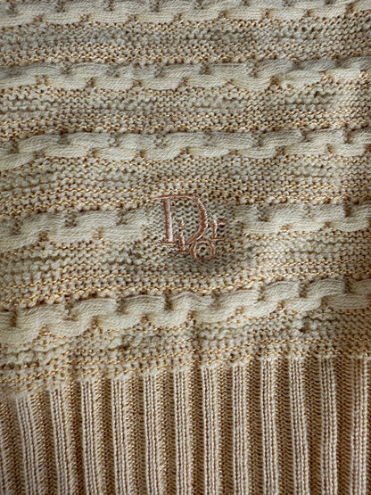 Vintage Dior Knit Sweater Light Yellow M