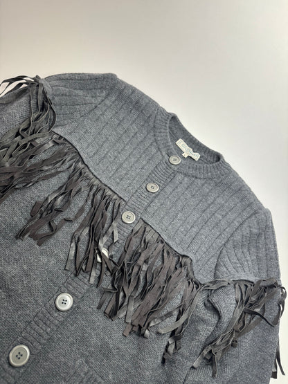 Vintage Givenchy Wool Coat / Cardigan Anthracite L