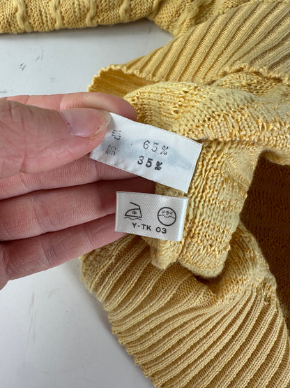 Vintage Dior Knit Sweater Light Yellow M