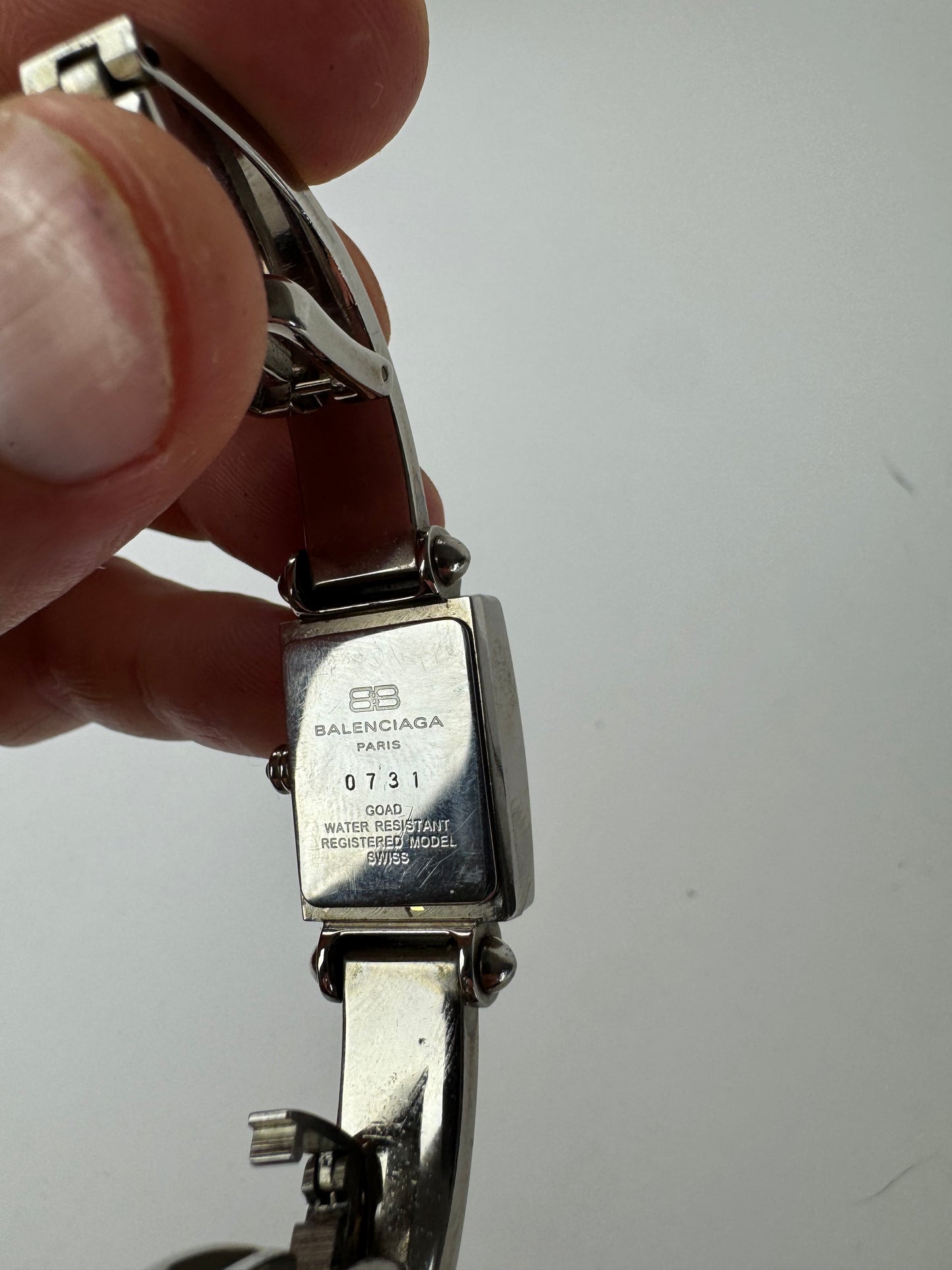 Vintage Balenciaga Steel Quartz Watch Silver