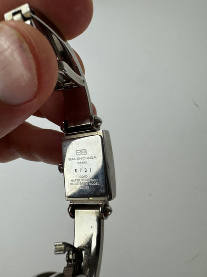 Vintage Balenciaga Steel Quartz Watch Silver
