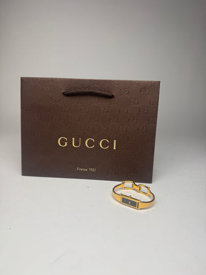 Vintage Gucci Horsebit steel watch gold