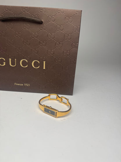 Vintage Gucci Horsebit steel watch gold