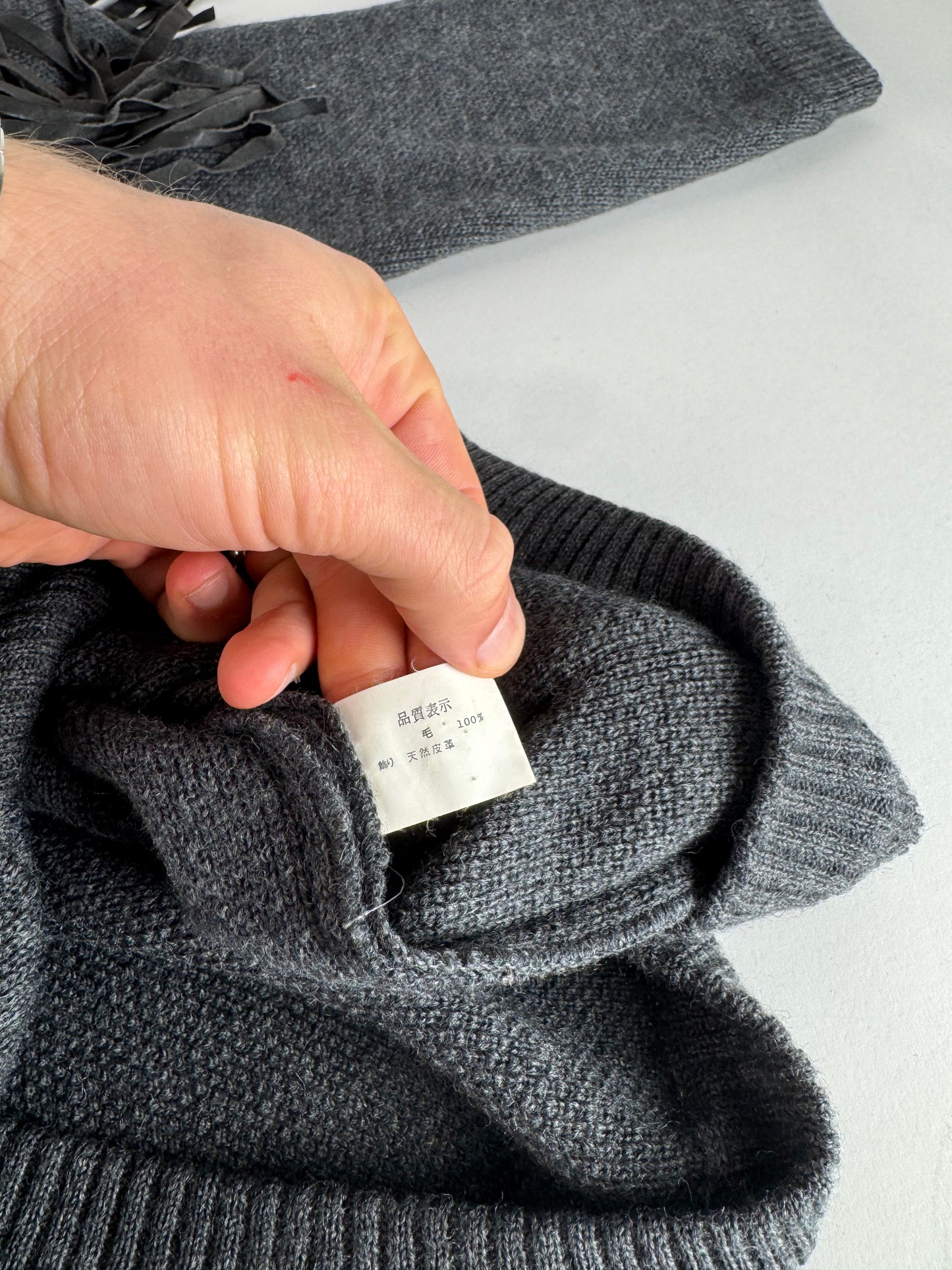 Vintage Givenchy Wool Coat / Cardigan Anthracite L