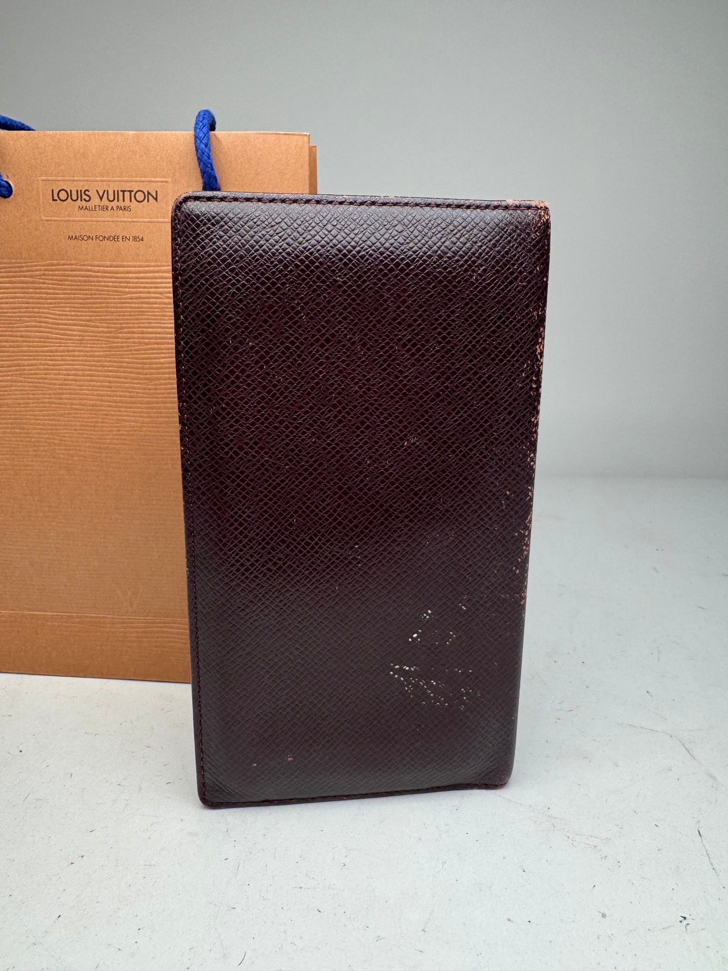 Vintage Louis Vuitton Leather ID Holder Purple