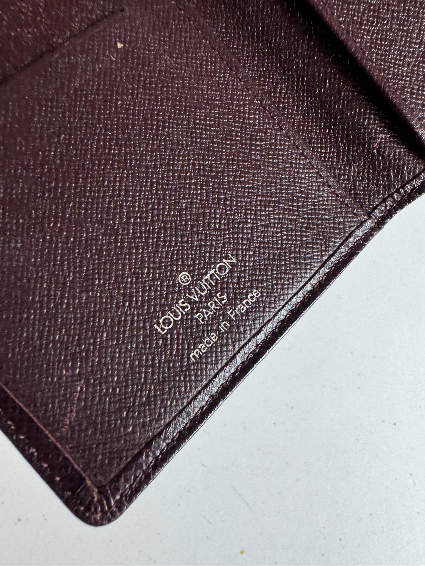 Vintage Louis Vuitton Leather ID Holder Purple