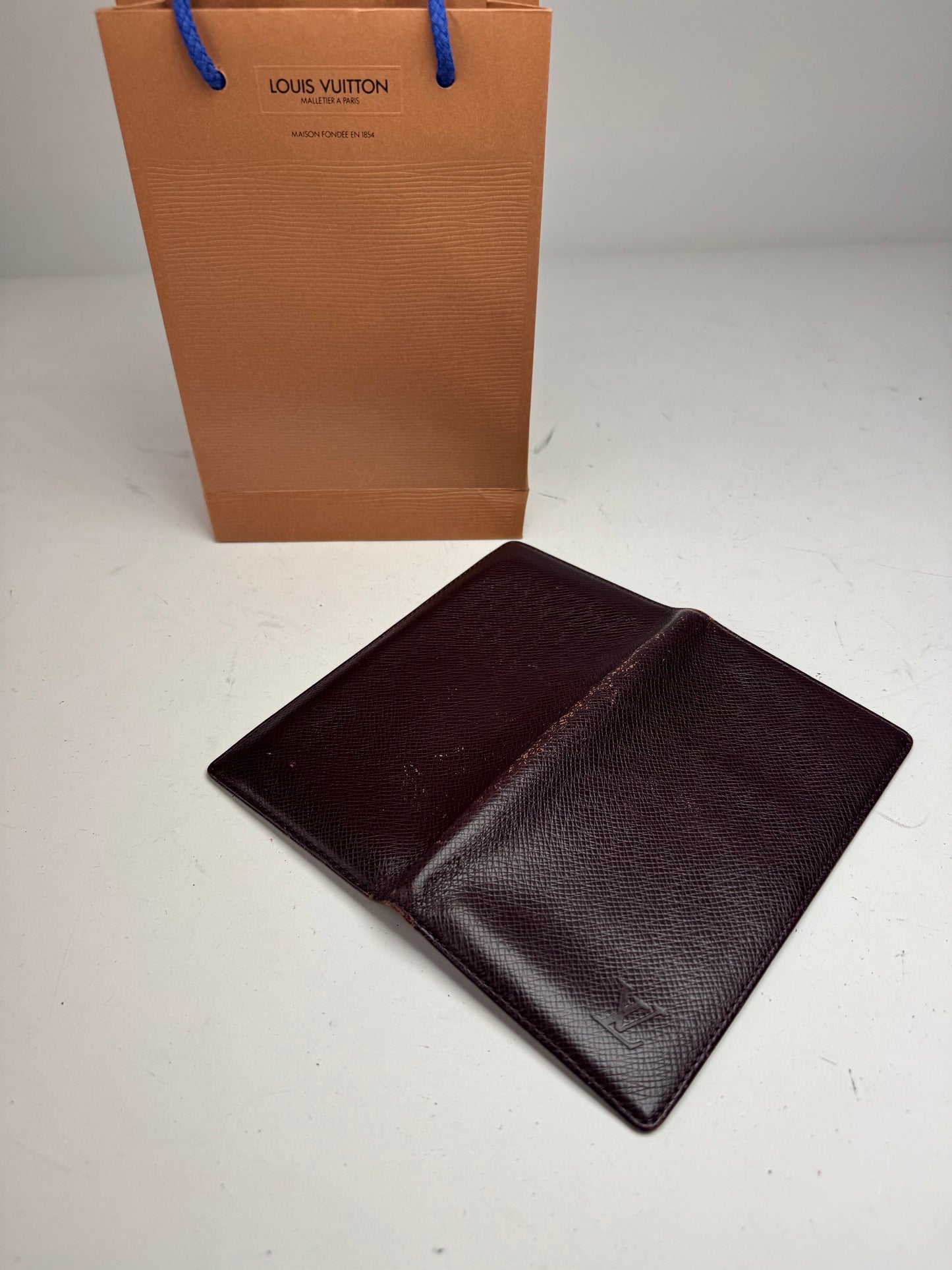 Vintage Louis Vuitton Leather ID Holder Purple