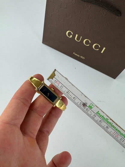 Vintage Gucci Horsebit steel watch gold