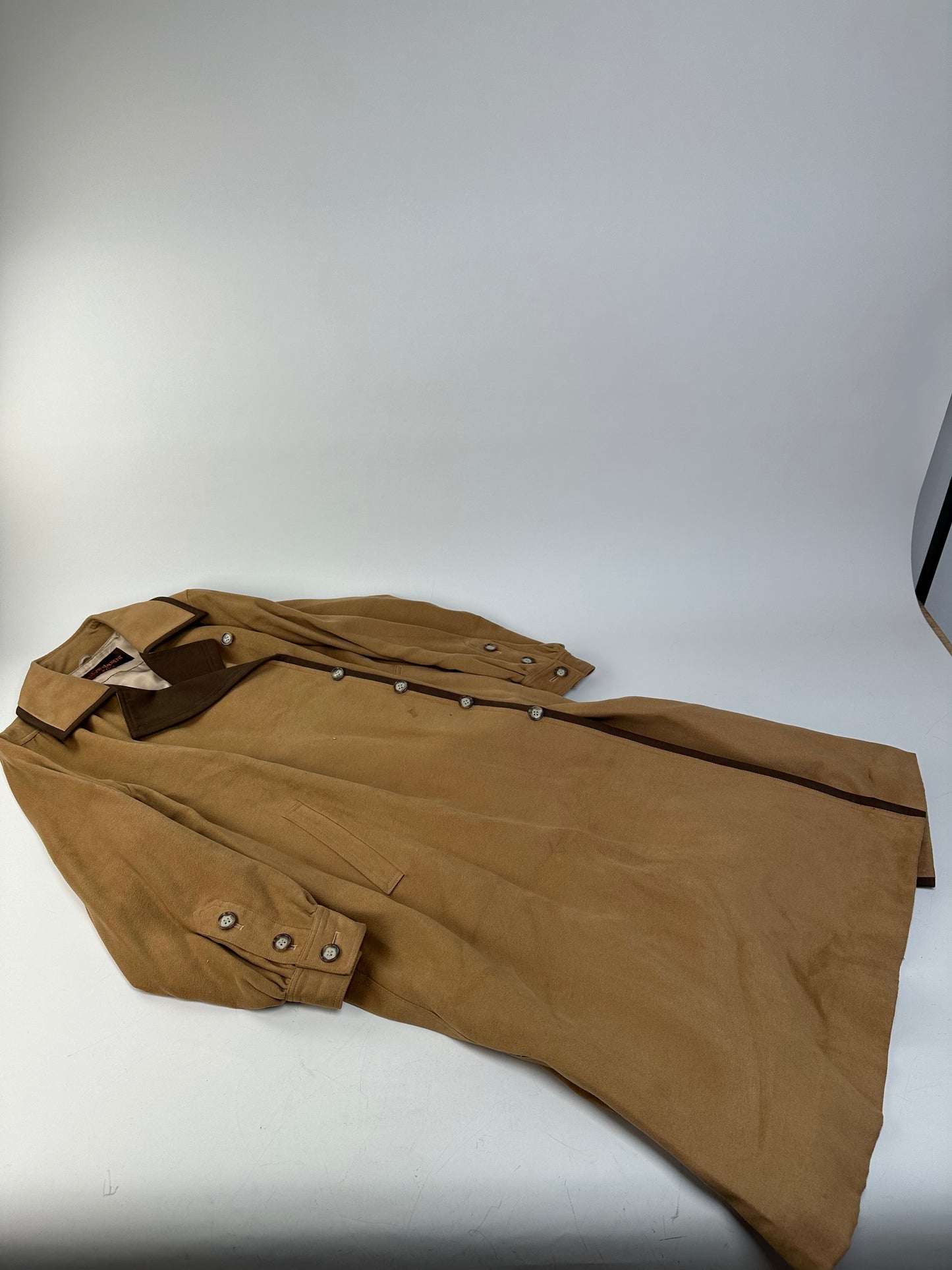 Vintage Saint Laurent Suede Coat Beige Brown M