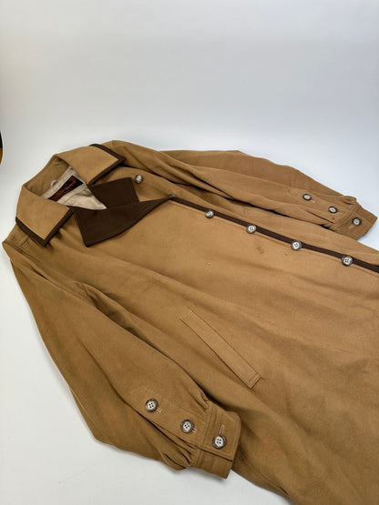 Vintage Saint Laurent Suede Coat Beige Brown M