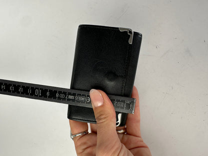 Vintage Cartier Leather Key Holder Wallet Late 1990s Black Burgundy