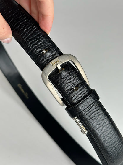 Vintage Dior Leather Belt black
