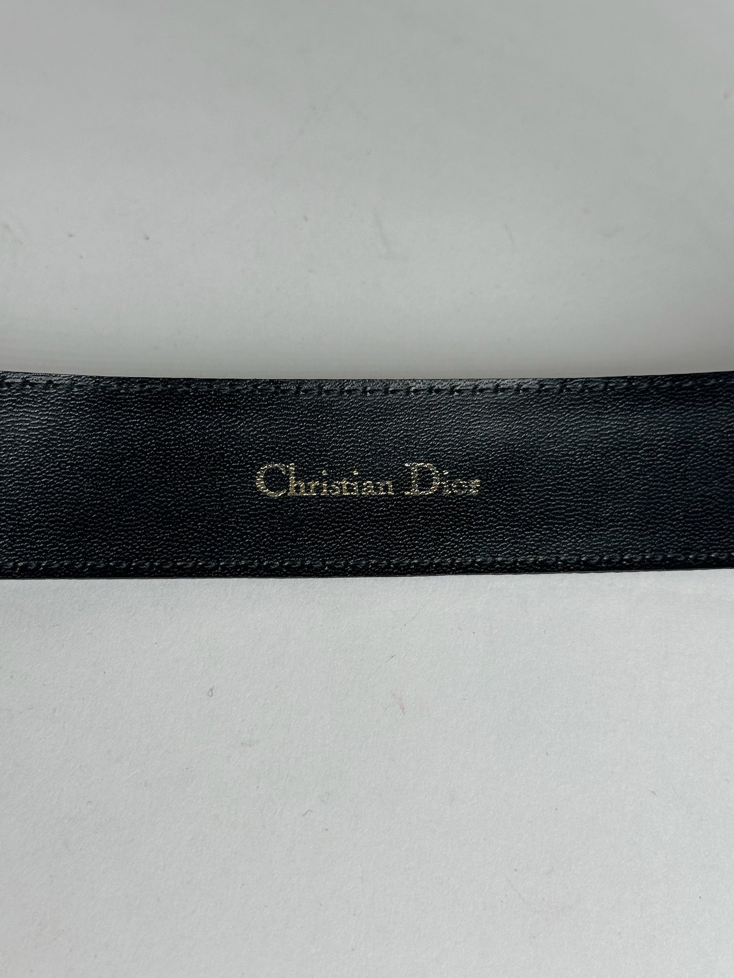 Vintage Dior Leather Belt black
