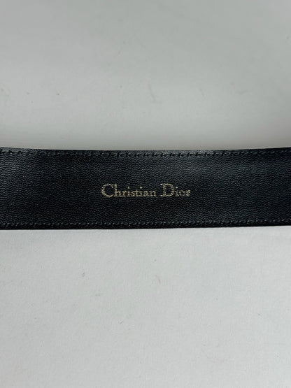 Vintage Dior Leather Belt black