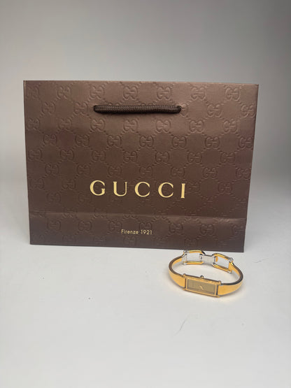 Vintage Gucci Horsebit steel watch gold