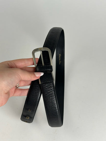 Vintage Dior Leather Belt black