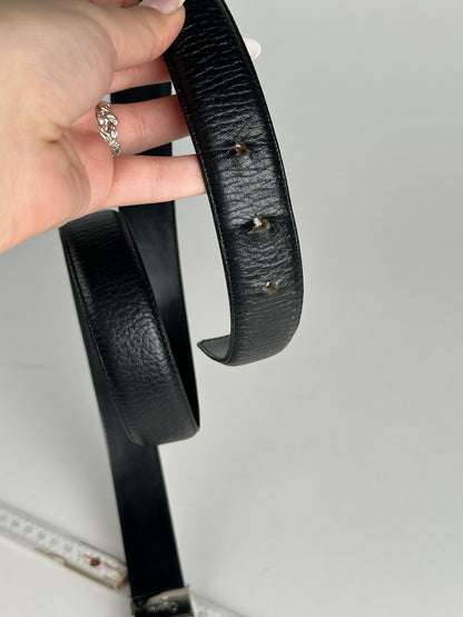 Vintage Dior Leather Belt black