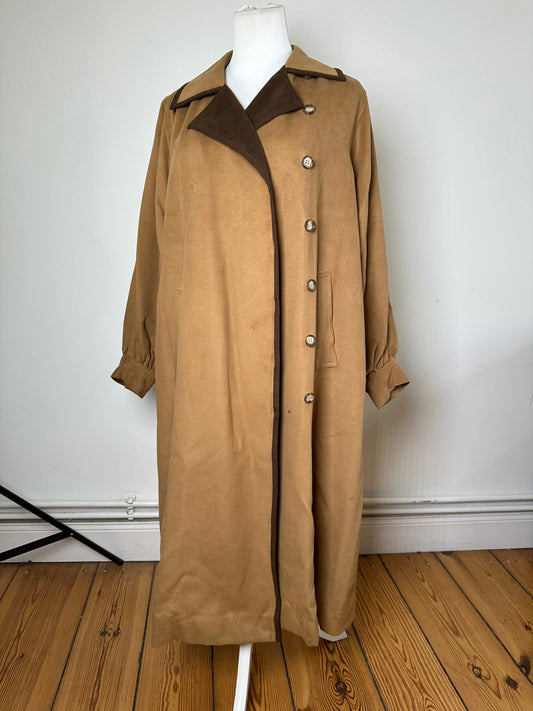 Vintage Saint Laurent Suede Coat Beige Brown M