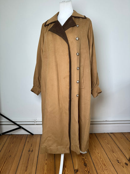Vintage Saint Laurent Suede Coat Beige Brown M
