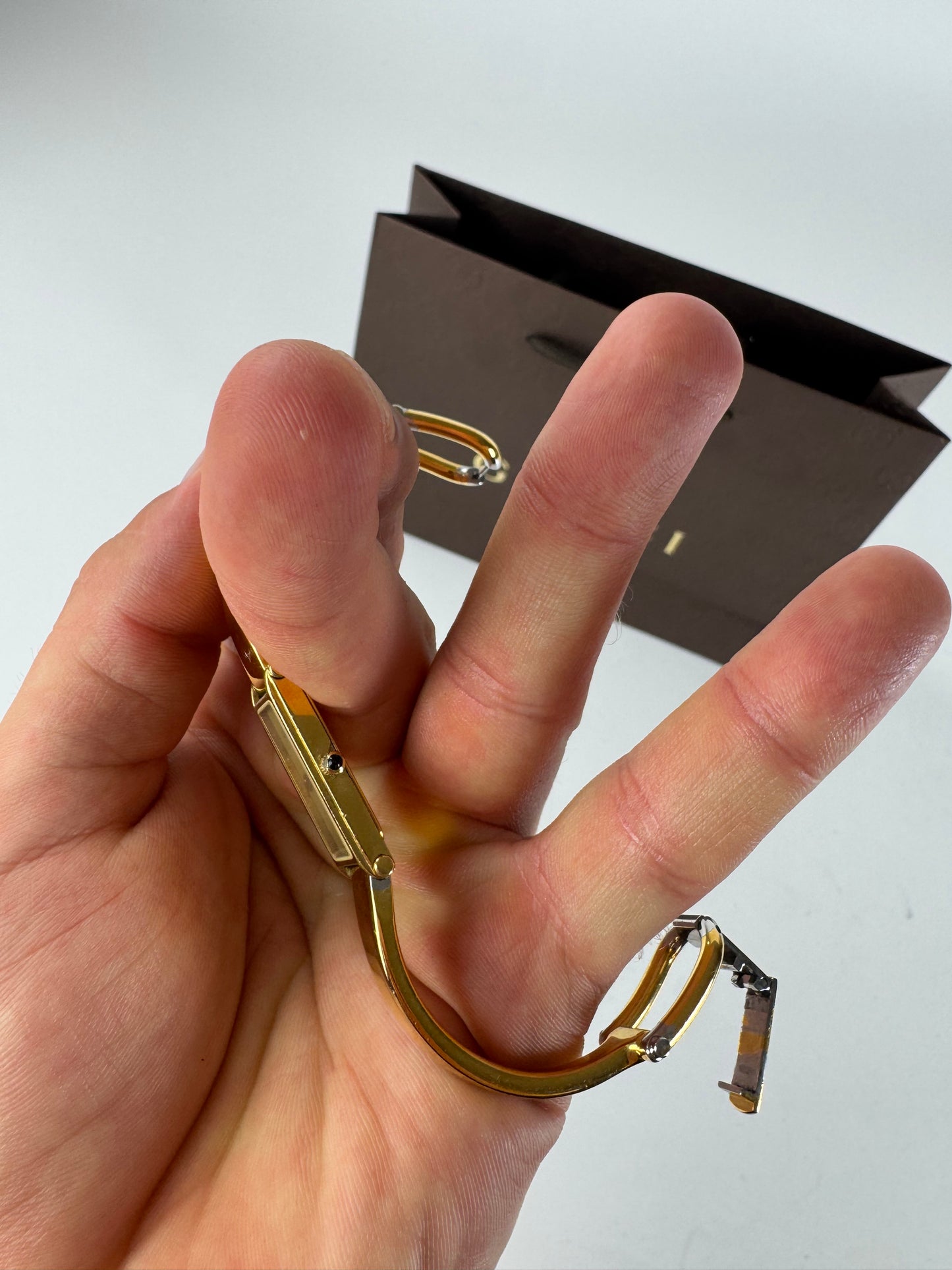 Vintage Gucci Horsebit steel watch gold