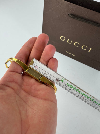 Vintage Gucci Horsebit steel watch gold
