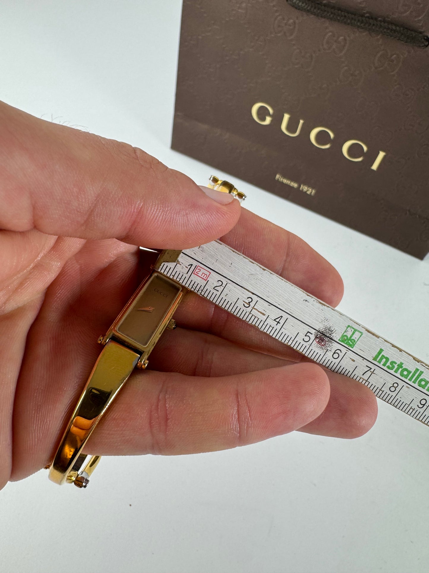 Vintage Gucci Horsebit steel watch gold