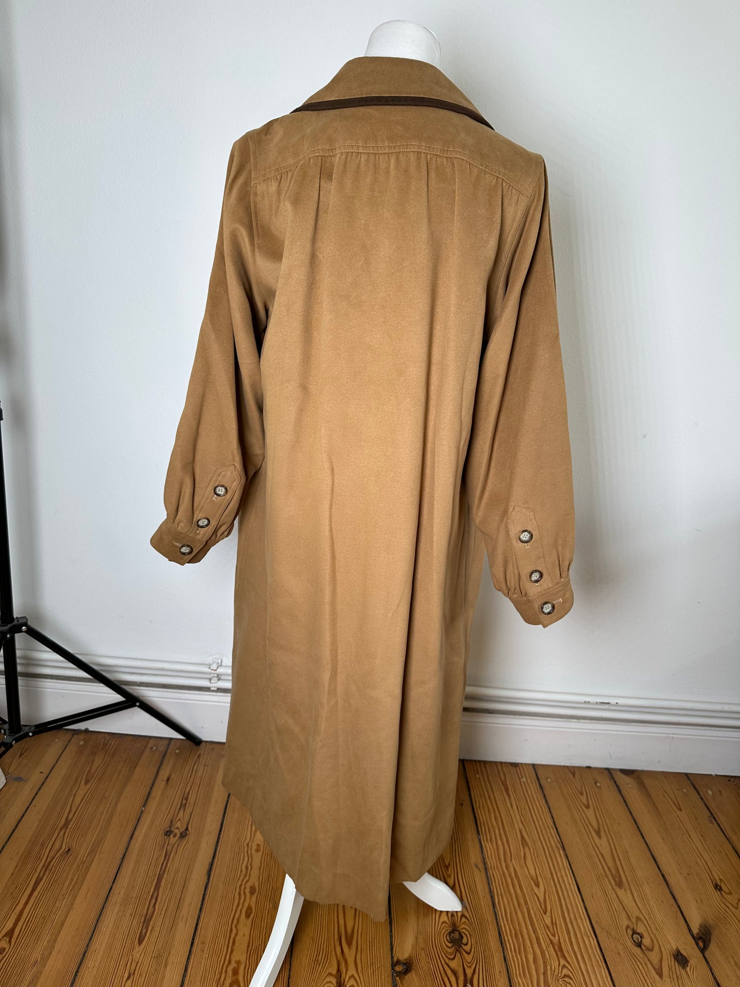 Vintage Saint Laurent Suede Coat Beige Brown M