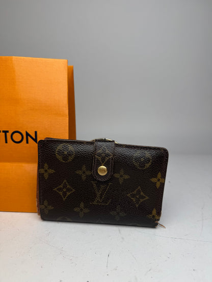 Vintage Louis Vuitton Leather Monogram Wallet Brown