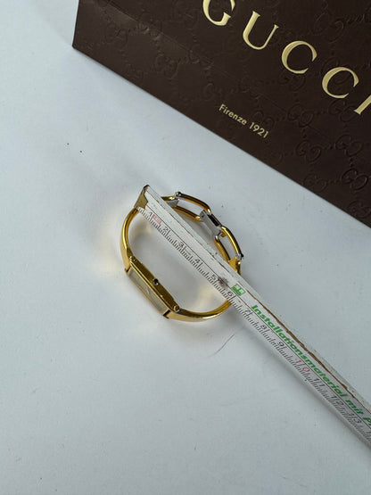 Vintage Gucci Horsebit steel watch gold