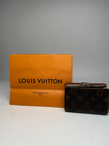 Vintage Louis Vuitton Leather Monogram Wallet Brown