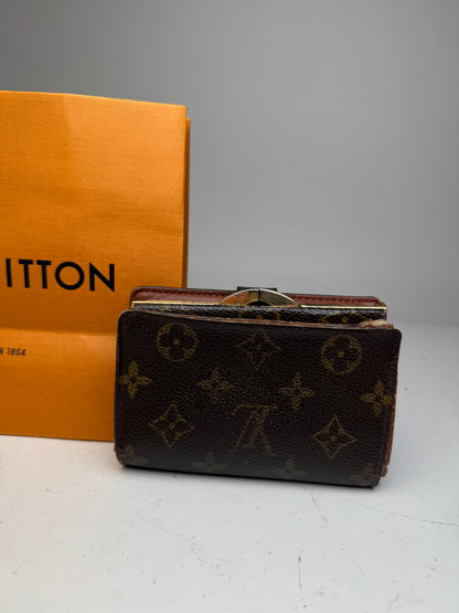Vintage Louis Vuitton Leather Monogram Wallet Brown