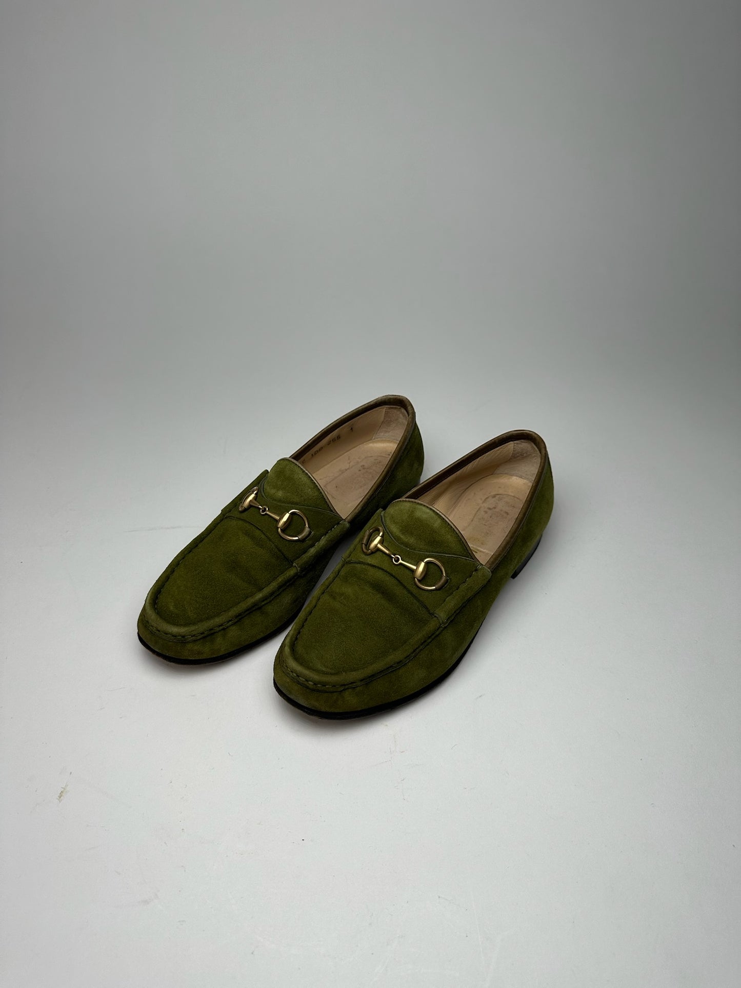 Vintage Gucci Suede Loafer Green