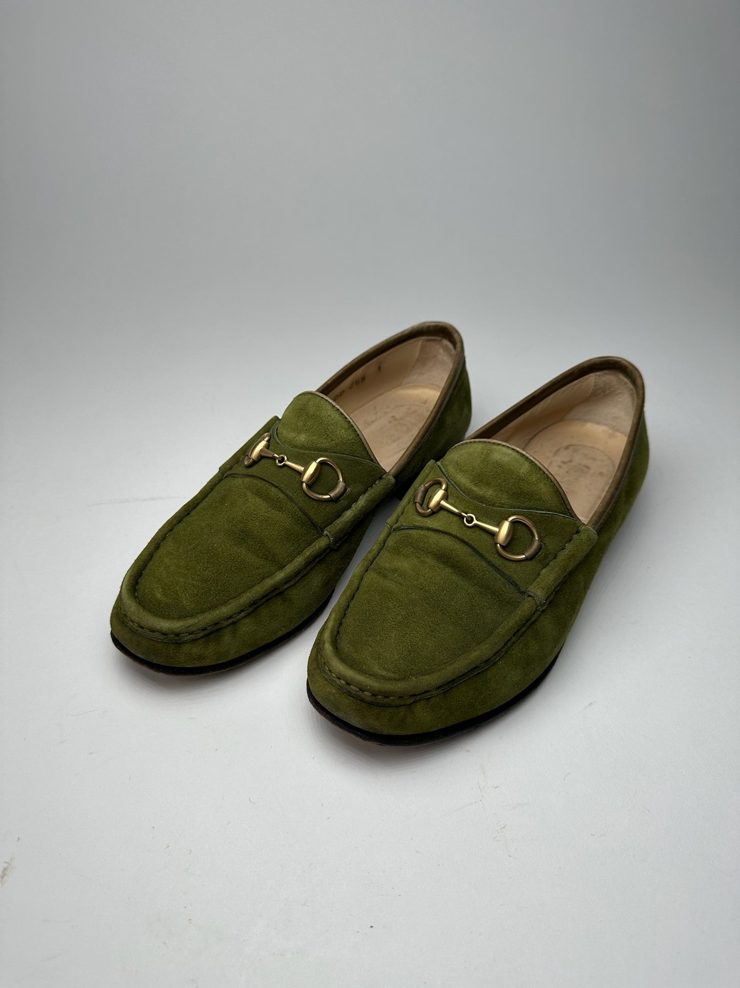 Vintage Gucci Suede Loafer Green