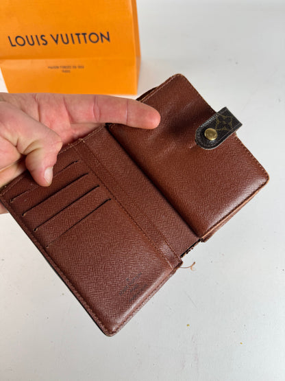 Vintage Louis Vuitton Leather Monogram Wallet Brown