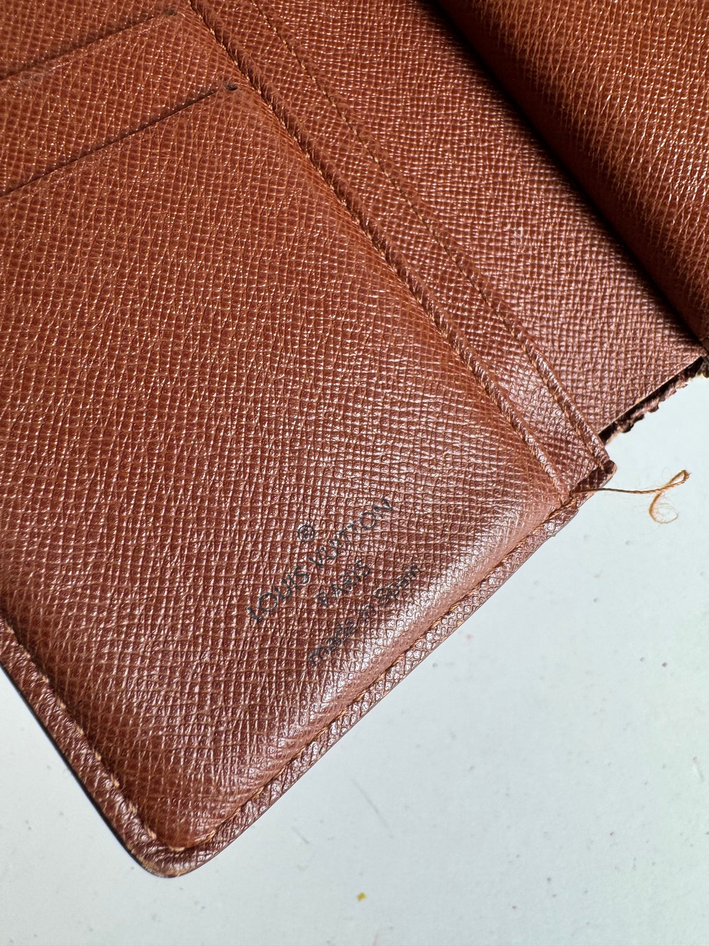 Vintage Louis Vuitton Leather Monogram Wallet Brown