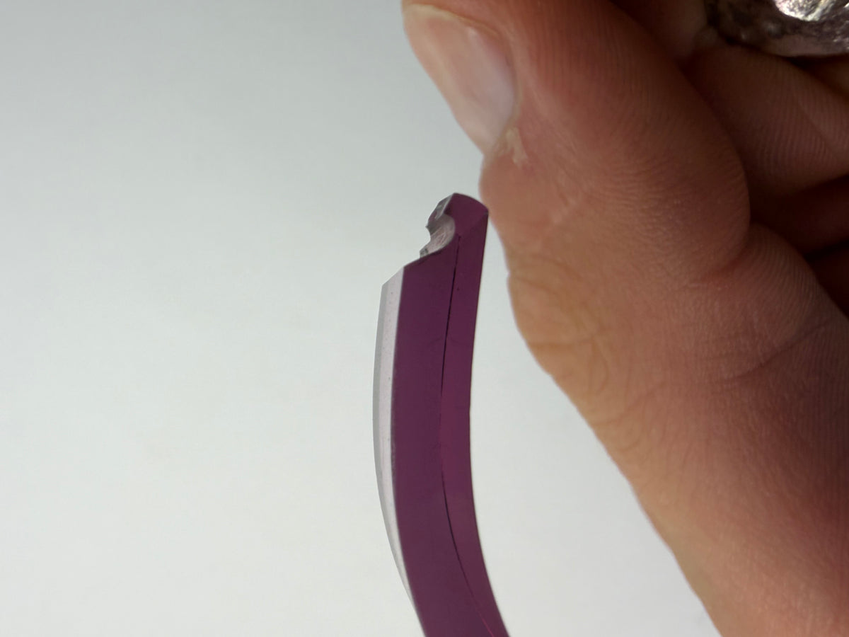Vintage Gucci Plastic Bangle Watch c. Late 1970s Pink Purple