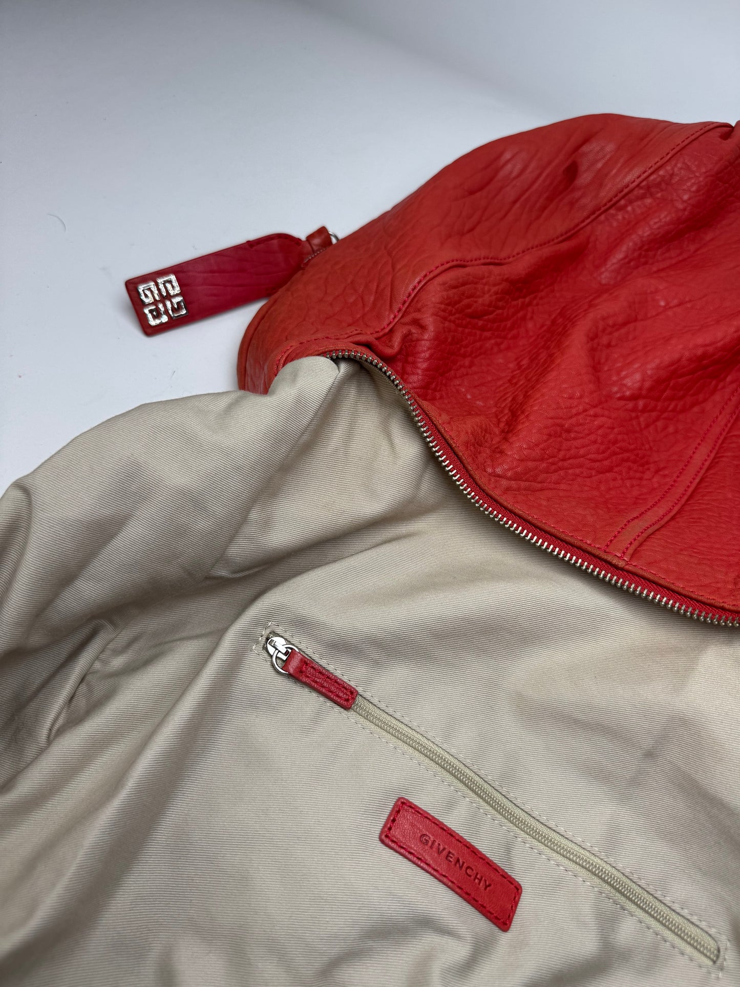 Vintage Givenchy Leather Handbag Red